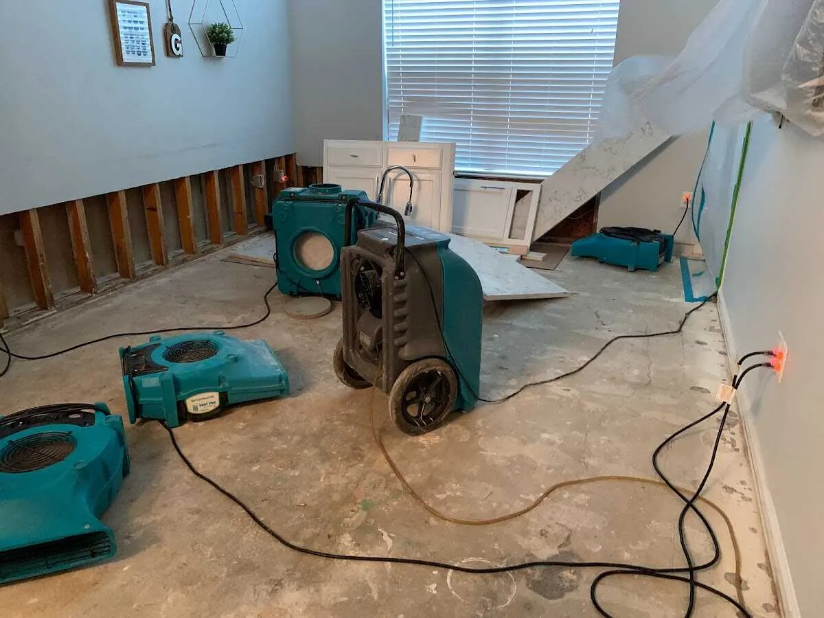 Dehumidifier in flood-cut room for Water Extraction & Removal in Raritan